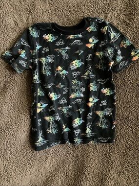 Garanimals Black Kids Tropical Print Short Sleeve Tee